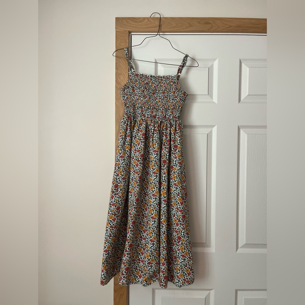 100% Cotton Smocked Midi Dress